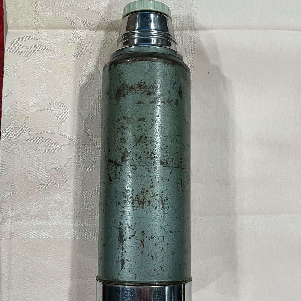 Vintage Stanley Thermos with Silver Accents - Picture 2 of 7